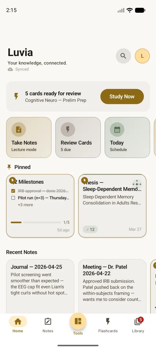 A dashboard that knows what you do.